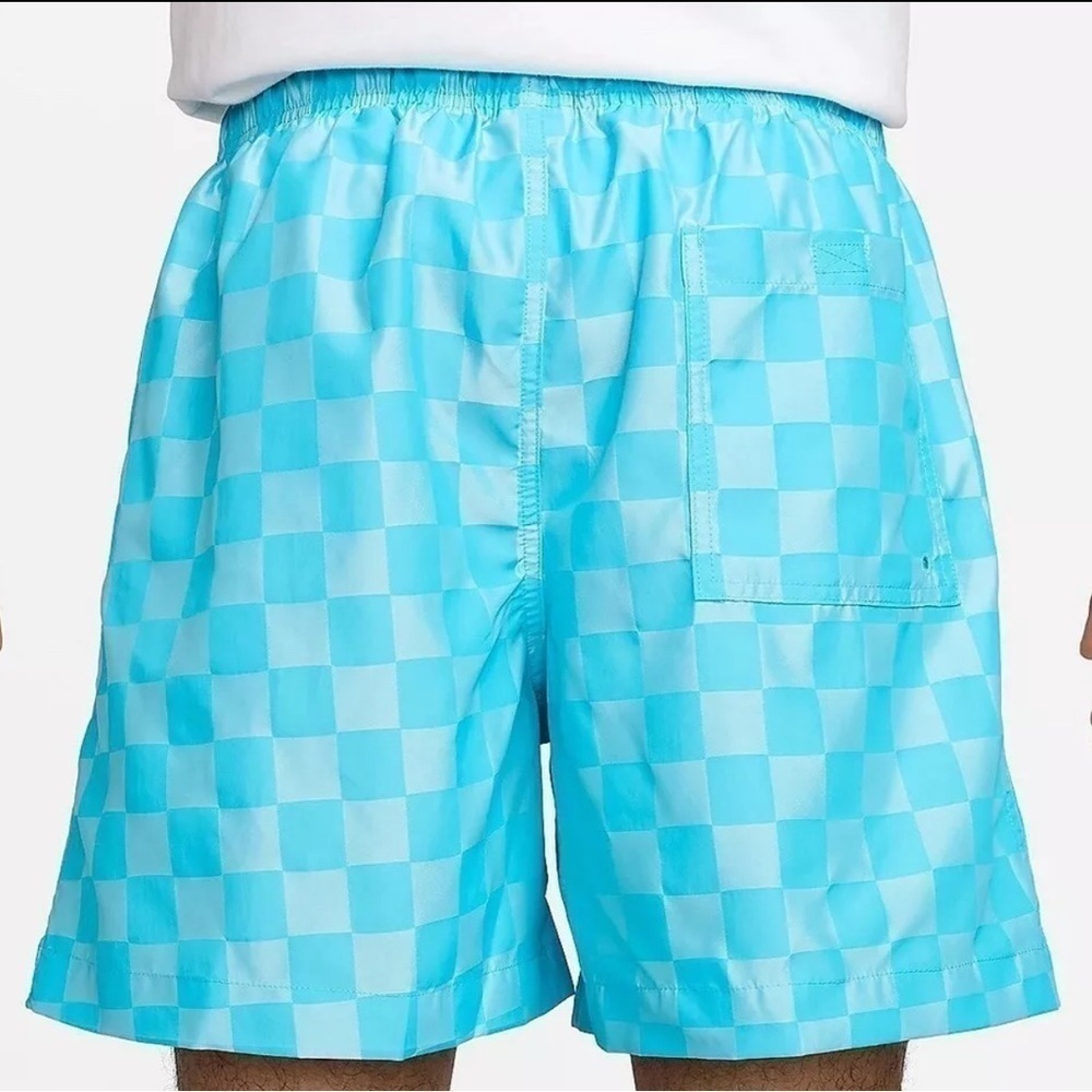 Nike Men's Checkers Club Flow Short, Woven Bright Blue, Size , New - Picture 2 of 7